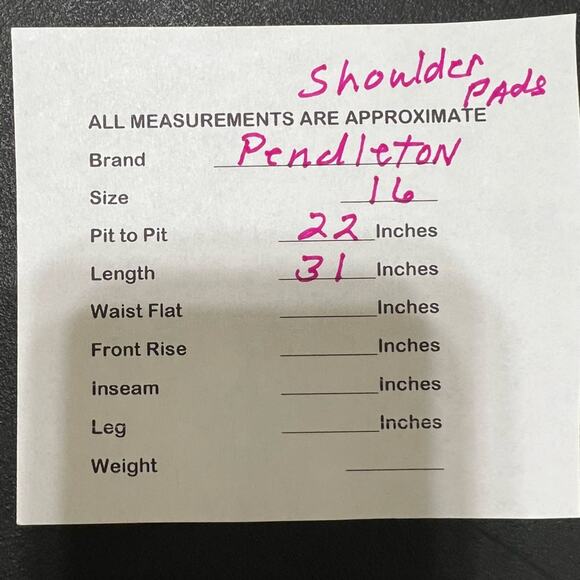 Pendleton Vintage Wool Plaid Red Black Blazer Jacket Holiday Plus Size 16 - Picture 6 of 6